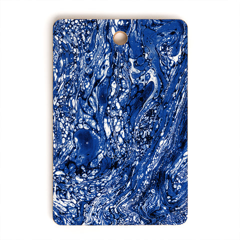 Amy Sia Marble Dark Blue Cutting Board Rectangle