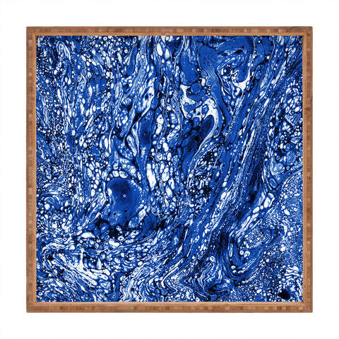 Amy Sia Marble Dark Blue Square Tray