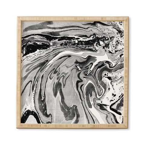Amy Sia Marble Monochrome Black Framed Wall Art