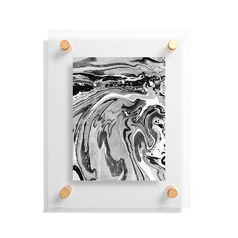 Amy Sia Marble Monochrome Black Floating Acrylic Print