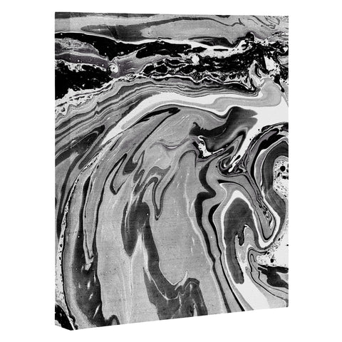Amy Sia Marble Monochrome Black Art Canvas