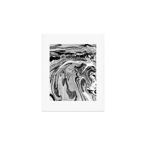 Amy Sia Marble Monochrome Black Art Print