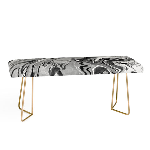 Amy Sia Marble Monochrome Black Bench