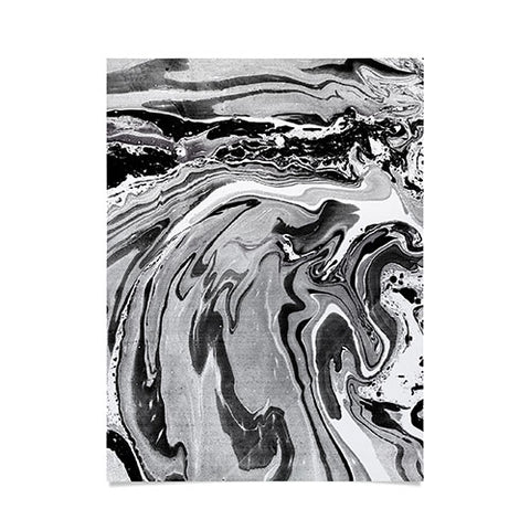 Amy Sia Marble Monochrome Black Poster