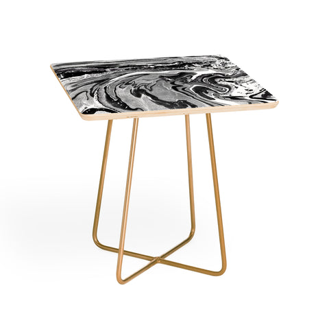 Amy Sia Marble Monochrome Black Side Table