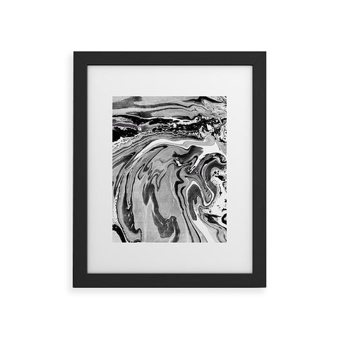 Amy Sia Marble Monochrome Black Framed Art Print