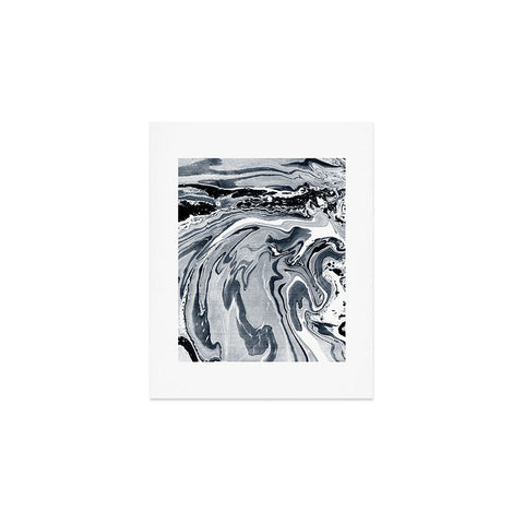 Amy Sia Marble Navy Art Print