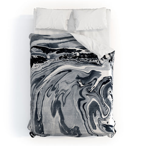 Amy Sia Marble Navy Duvet Cover