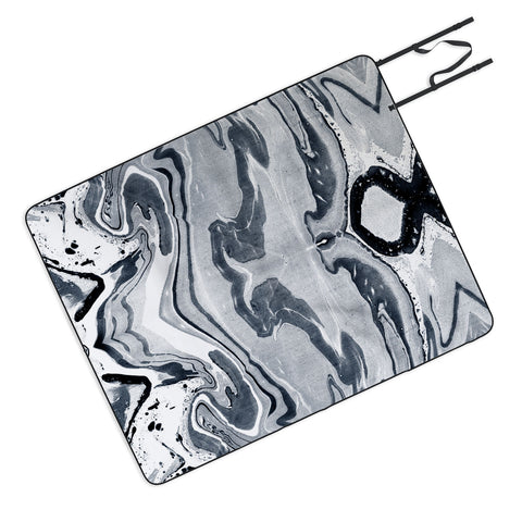 Amy Sia Marble Navy Picnic Blanket