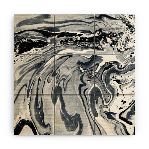 Amy Sia Marble Navy Wood Wall Mural
