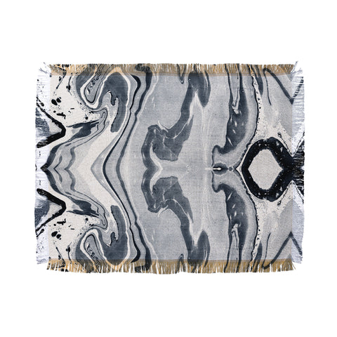Amy Sia Marble Navy Throw Blanket