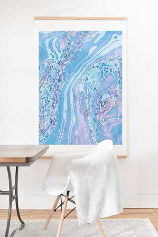 Amy Sia Marble Pale Blue Art Print And Hanger