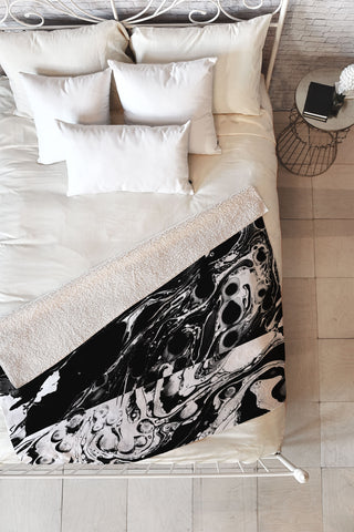 Amy Sia Marble Reverse Fleece Throw Blanket
