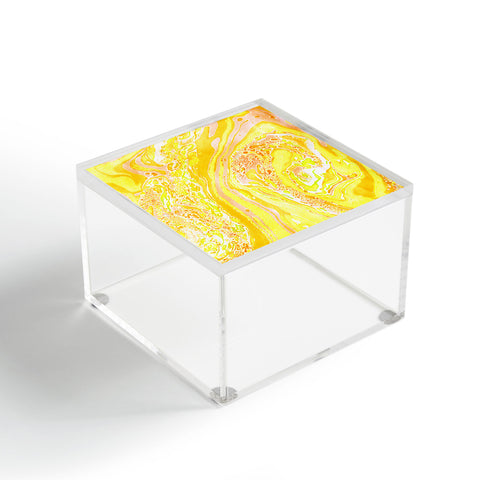 Amy Sia Marble Sunshine Yellow Acrylic Box