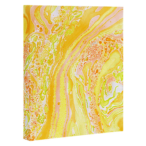 Amy Sia Marble Sunshine Yellow Art Canvas