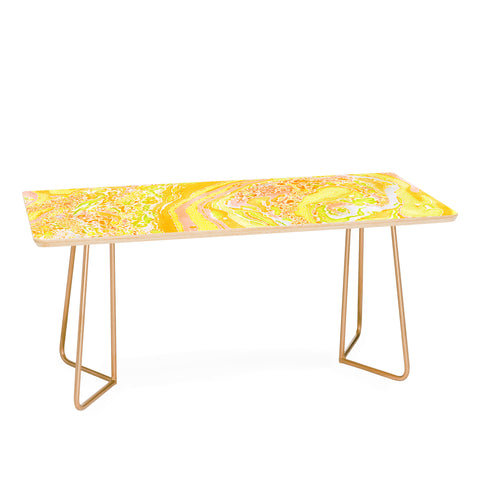Amy Sia Marble Sunshine Yellow Coffee Table