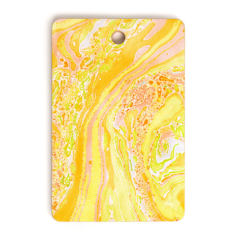 Amy Sia Marble Sunshine Yellow Cutting Board Rectangle