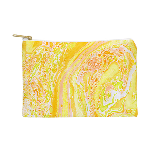 Amy Sia Marble Sunshine Yellow Pouch