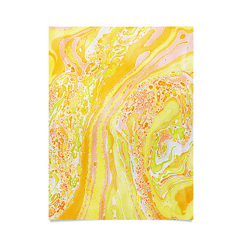 Amy Sia Marble Sunshine Yellow Poster