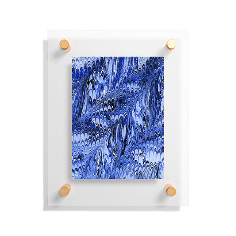 Amy Sia Marble Wave Blue Floating Acrylic Print