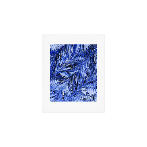 Amy Sia Marble Wave Blue Art Print