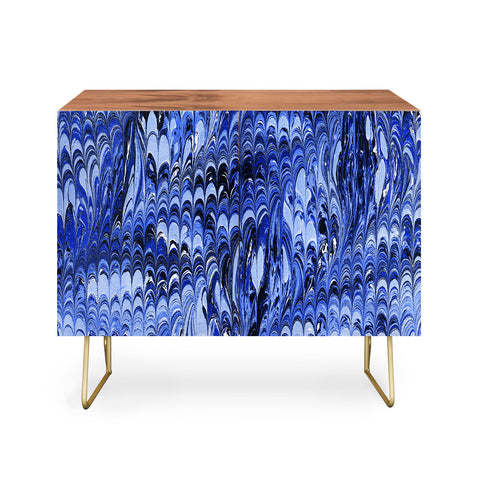 Amy Sia Marble Wave Blue Credenza
