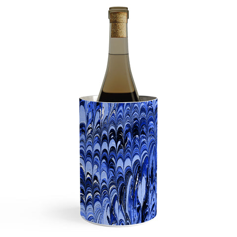 Amy Sia Marble Wave Blue Wine Chiller