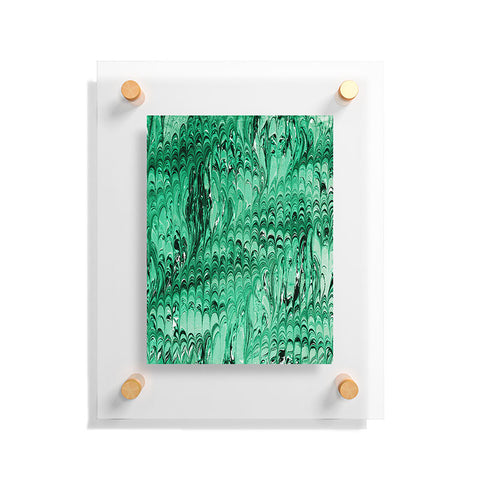 Amy Sia Marble Wave Emerald Floating Acrylic Print