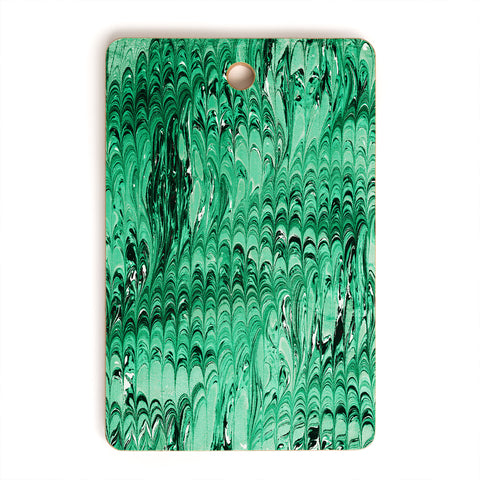 Amy Sia Marble Wave Emerald Cutting Board Rectangle