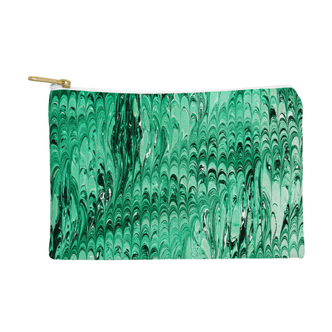 Amy Sia Marble Wave Emerald Pouch