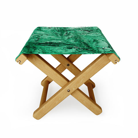 Amy Sia Marble Wave Emerald Folding Stool