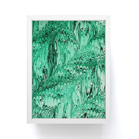 Amy Sia Marble Wave Emerald Framed Mini Art Print
