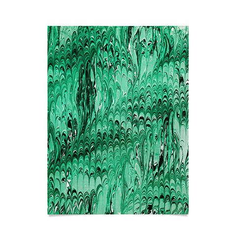 Amy Sia Marble Wave Emerald Poster