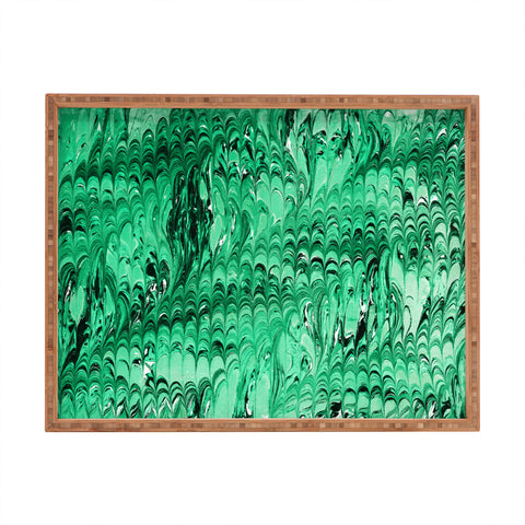 Amy Sia Marble Wave Emerald Rectangular Tray