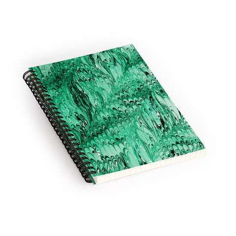 Amy Sia Marble Wave Emerald Spiral Notebook