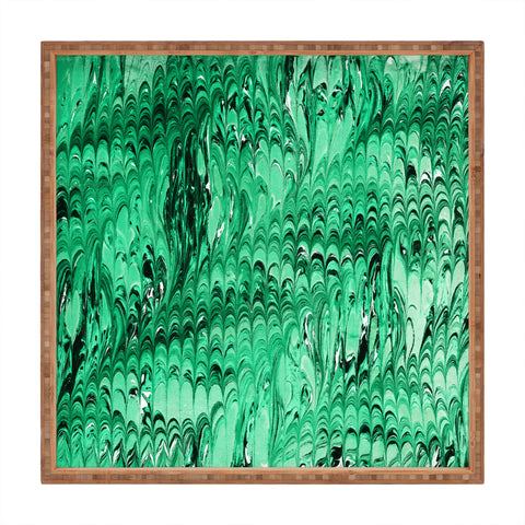 Amy Sia Marble Wave Emerald Square Tray
