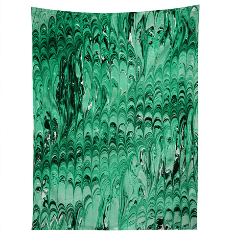 Amy Sia Marble Wave Emerald Tapestry