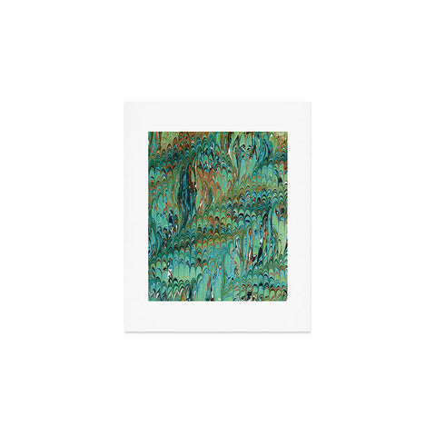 Amy Sia Marble Wave Sea Green Art Print