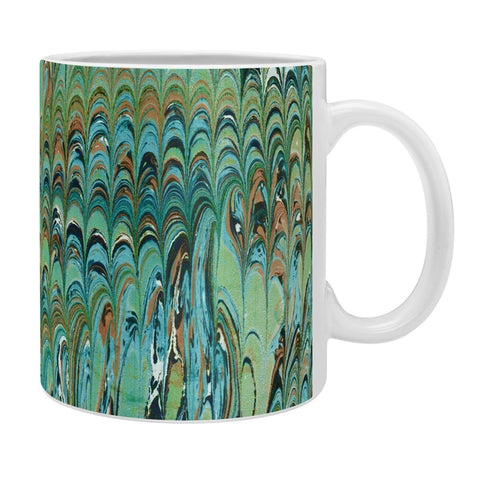 Amy Sia Marble Wave Sea Green Coffee Mug