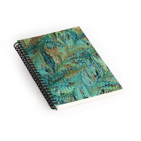 Amy Sia Marble Wave Sea Green Spiral Notebook