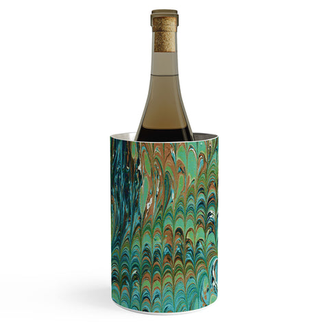 Amy Sia Marble Wave Sea Green Wine Chiller