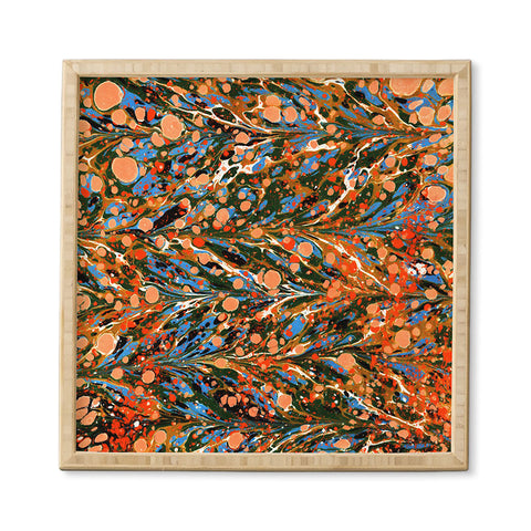 Amy Sia Marbled Illusion Autumnal Framed Wall Art