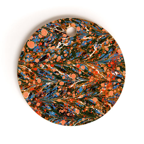 Amy Sia Marbled Illusion Autumnal Cutting Board Round