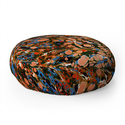 Amy Sia Marbled Illusion Autumnal Floor Pillow Round