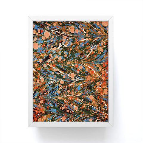 Amy Sia Marbled Illusion Autumnal Framed Mini Art Print