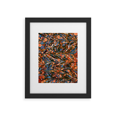 Amy Sia Marbled Illusion Autumnal Framed Art Print