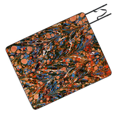 Amy Sia Marbled Illusion Autumnal Picnic Blanket