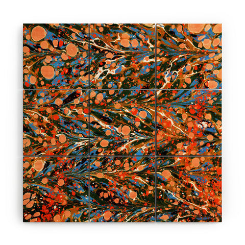 Amy Sia Marbled Illusion Autumnal Wood Wall Mural