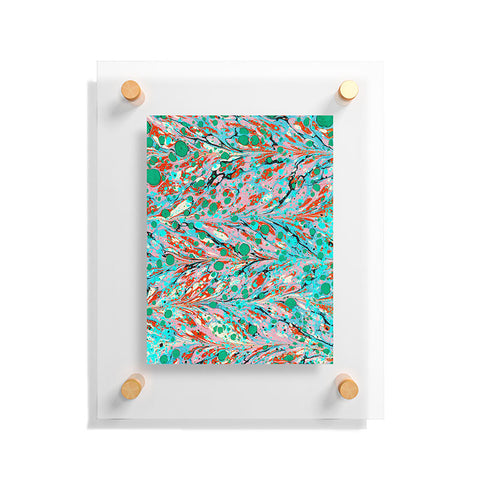 Amy Sia Marbled Illusion Green Floating Acrylic Print