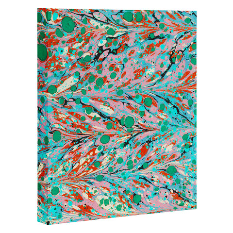 Amy Sia Marbled Illusion Green Art Canvas